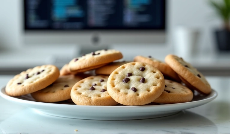 Różne rodzaje ciasteczek ułożone na talerzu