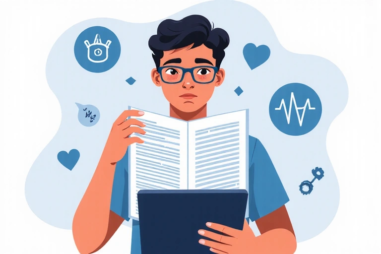 Osoba czytająca warunki użytkowania na tablecie